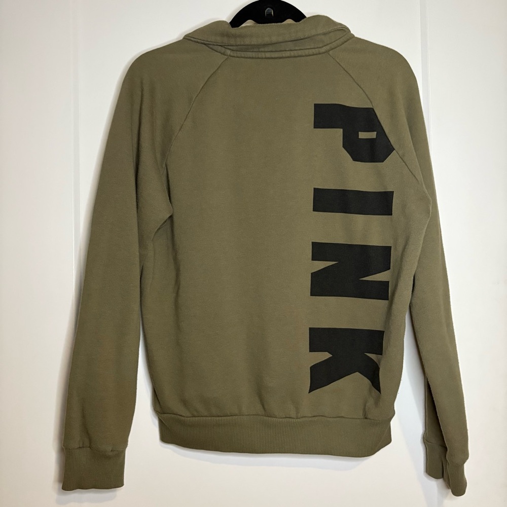 PINK Victoria's Secret Olive Zip-Up Jacket